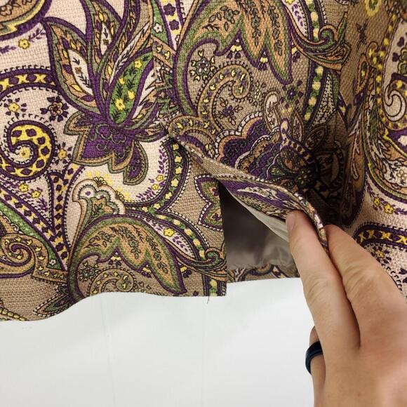 Coldwater Creek Jacket WOmens PL Blazer Paisley Grunge Eclectic Lined Button Up - Picture 8 of 9